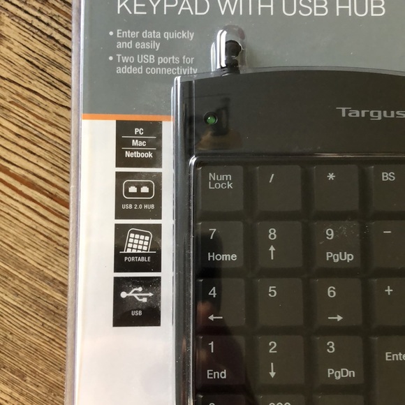Targus Ultra Mini USB Keypad USB Port Connector Plug Play PC MAC 10 Key PAUK10U - Picture 3 of 5
